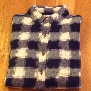 Hollister navy/white Flannel shirt